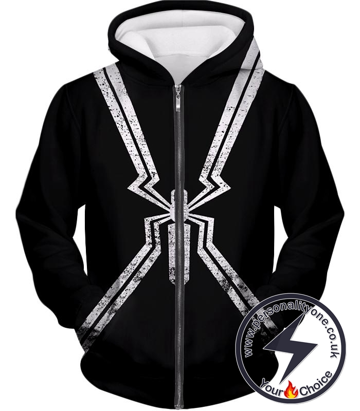 Black Spider-Man Logo Promo Zip Up Hoodie